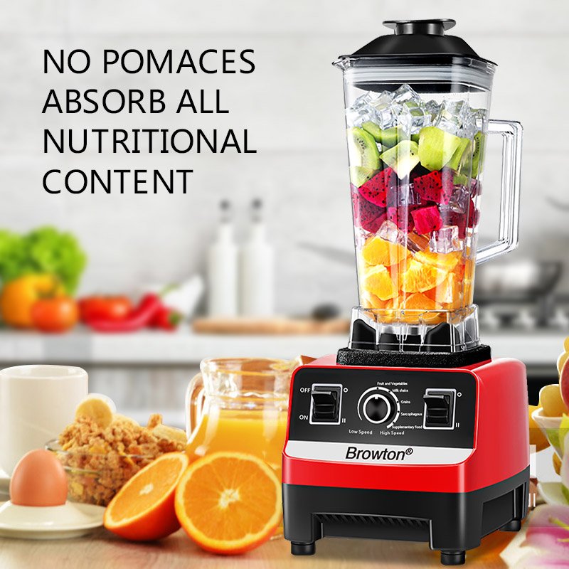 Silver Crest Blender 4500W 2L Large Capacity Commercial With Mixer Grinder Heavy Duty Machine Portable Ice Smoothie Blenders