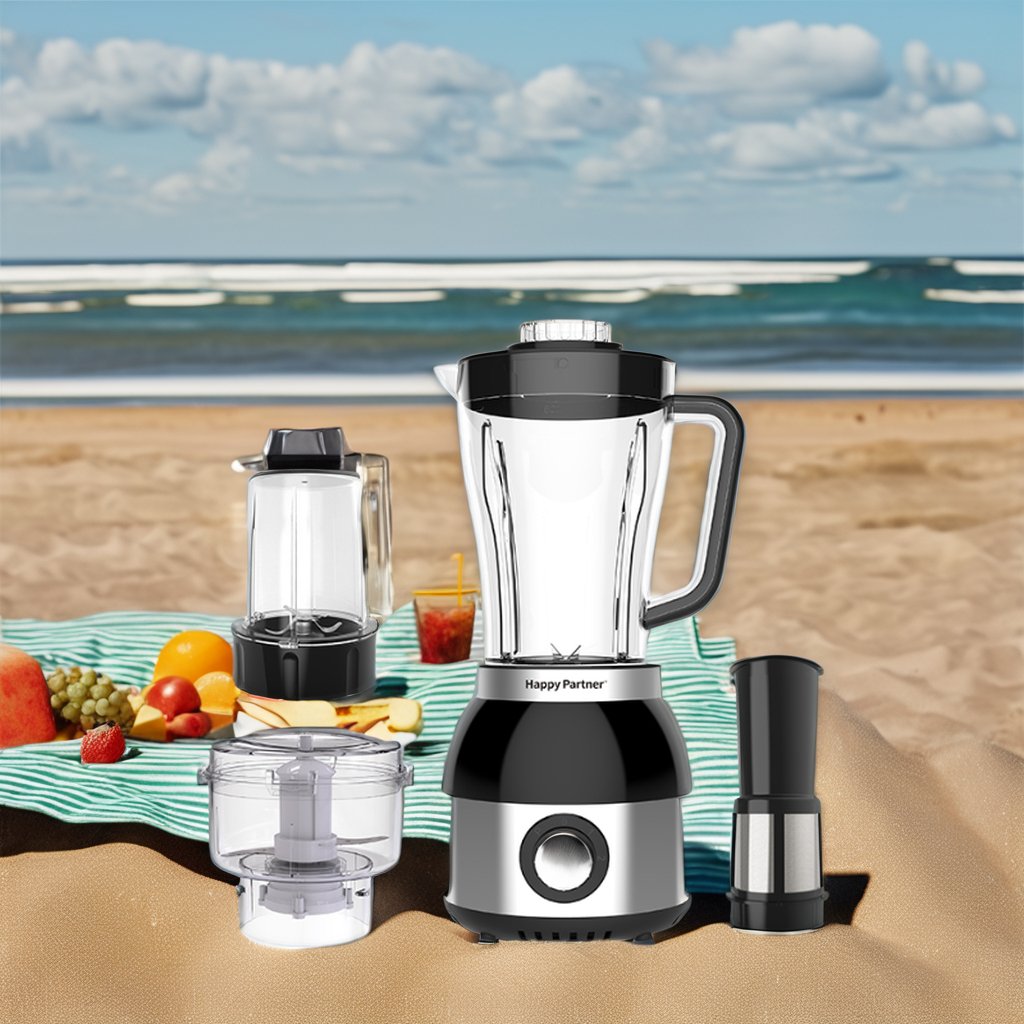 Happy Partner 6-in-1 Electric Multipurpose Blender Commercial Kitchen Juicer with 1.8L Tank for Household Use