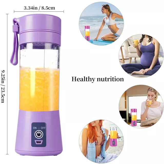 Wholesale USB rechargeable mini juicer juicer blender 6 blades juicer cup machine portable electric fruit blender