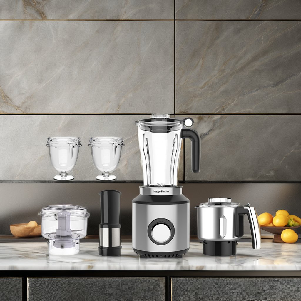HAPPY PARTNER 6-in-1 Electric blender fruit juicer and vegetables grind commercial Large capacity blender Immersion Blenders