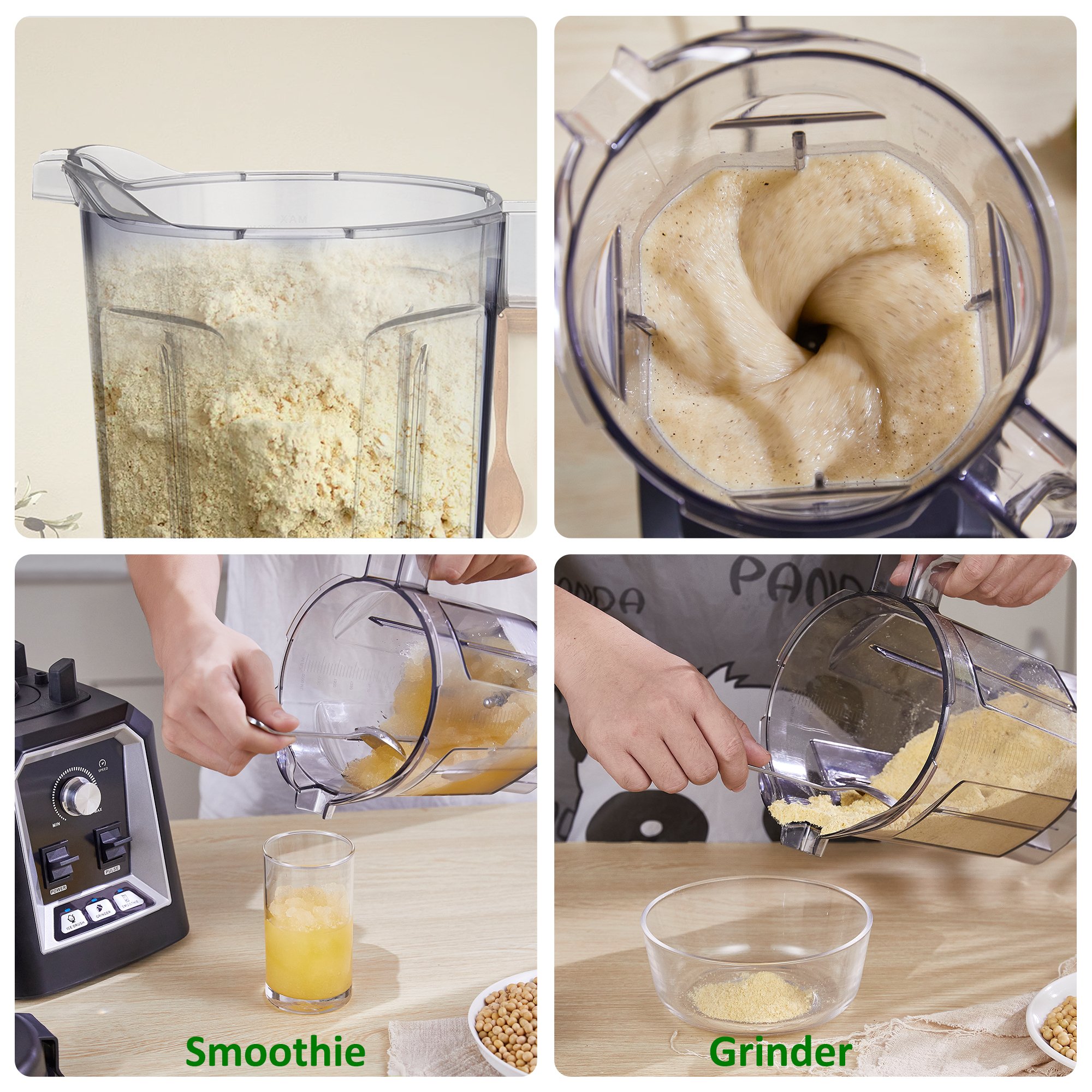 BioloMix Blenders for Kitchen 2200W Professional Countertop Blender with 2L Pitcher Smoothie Blender Maker