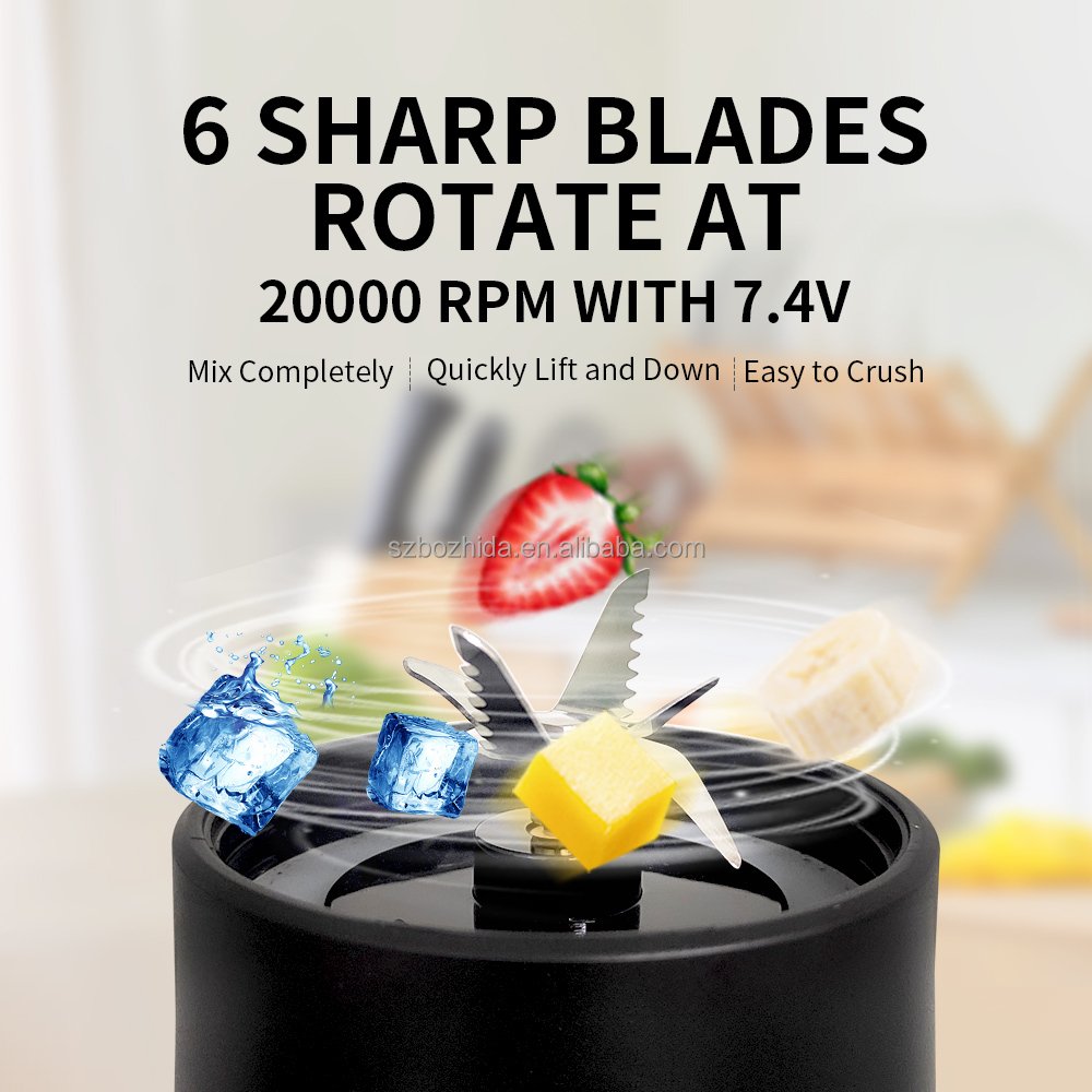 500ML Portable Outdoor Mini Electric USB Rechargeable Juice Smoothie Blender