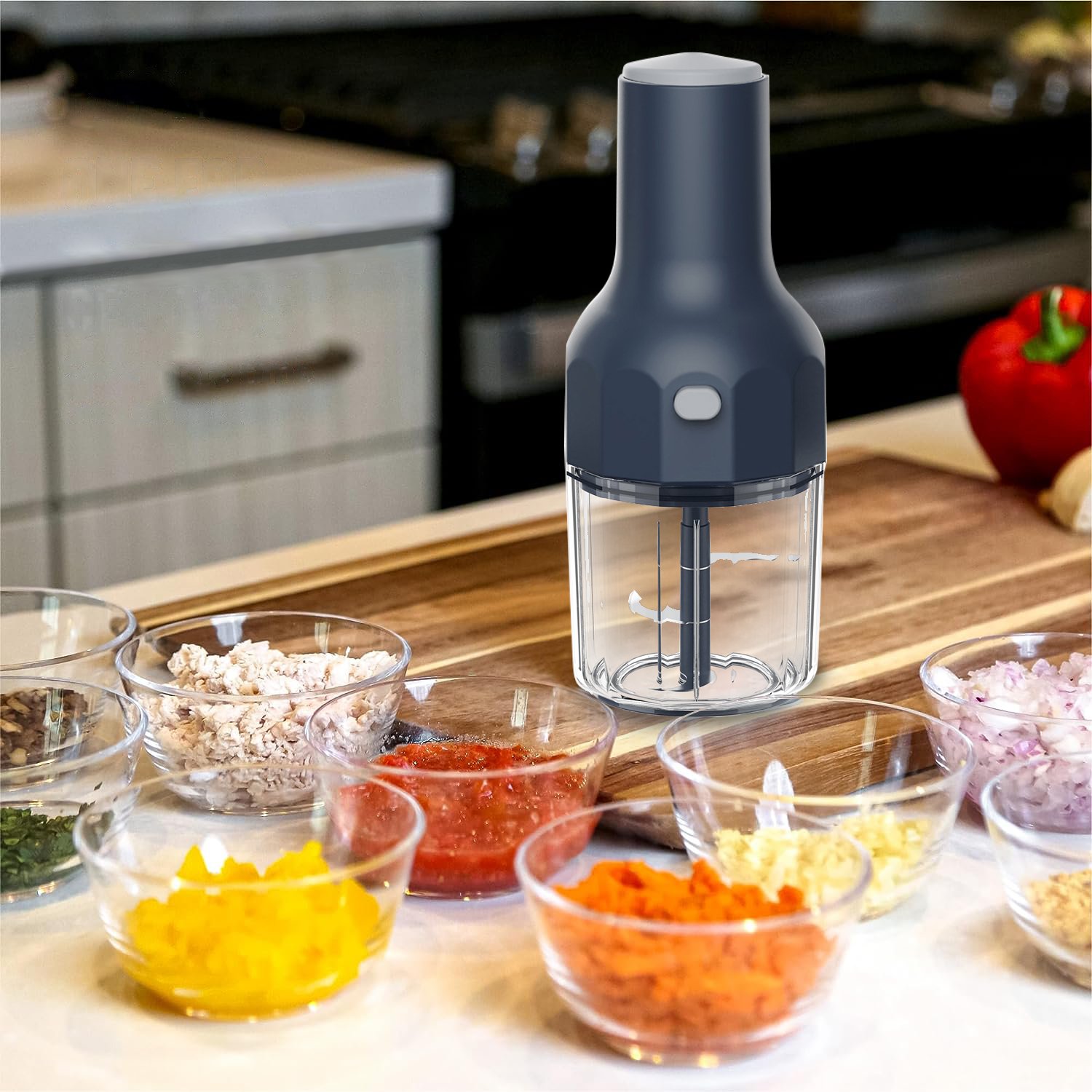 Home And Kitchen Manual Food Chopper Multi Function Vegetable Onions Cutter Garlic Press Choppers Sauce Blender