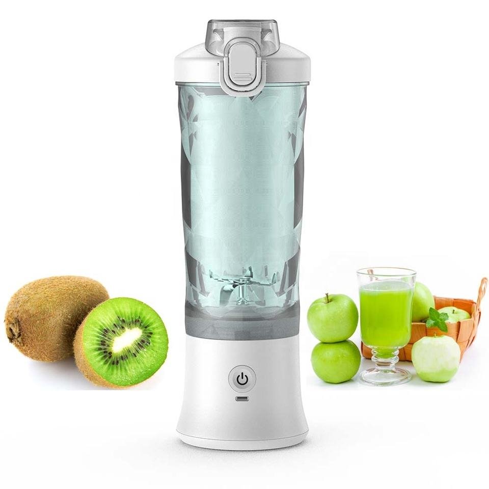 2024 Big Capacity New Product Idea Unique Design 600ml Portable Personal Black Blender Waterproof For Home Use With Drink Lid