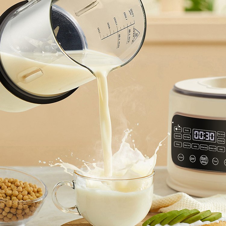 Smart Automatic Nut Milk Maker For Home Multifunctional Commercial Soy Milk Maker With Sound Cover