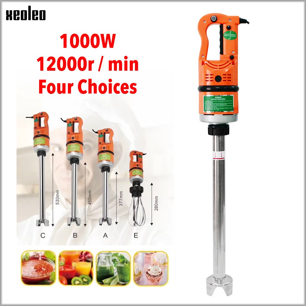 XEOLEO Commercial Hand Blender 1000W Hand Stir Bar Mixer Handhold Mix Blender Food Supplement Machine Immersion Hand Mix Stick