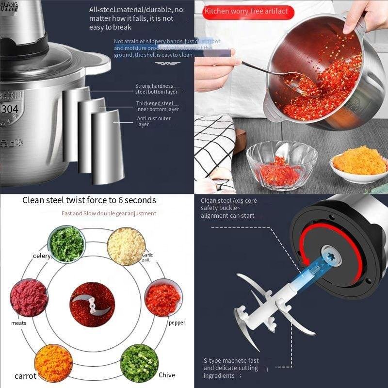 Electric Multi Function Stainless Steel Commercial Kitchener Food Chopper Grander Mincer Meat Grinder