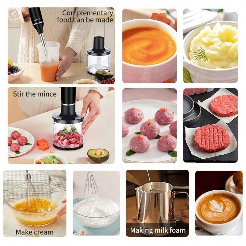 Magical 5 In 1 Immersion Hand Stick Blender Mixer Includes Chopper And Smoothie Cup Stainless Steel Ice