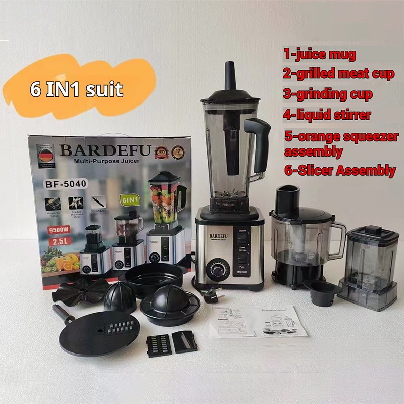 Ln stock 6 in 1 3L 9500W Silver Crest BF-5042 Big Powerful Smoothies Large Commercial 6 in 1 Blender