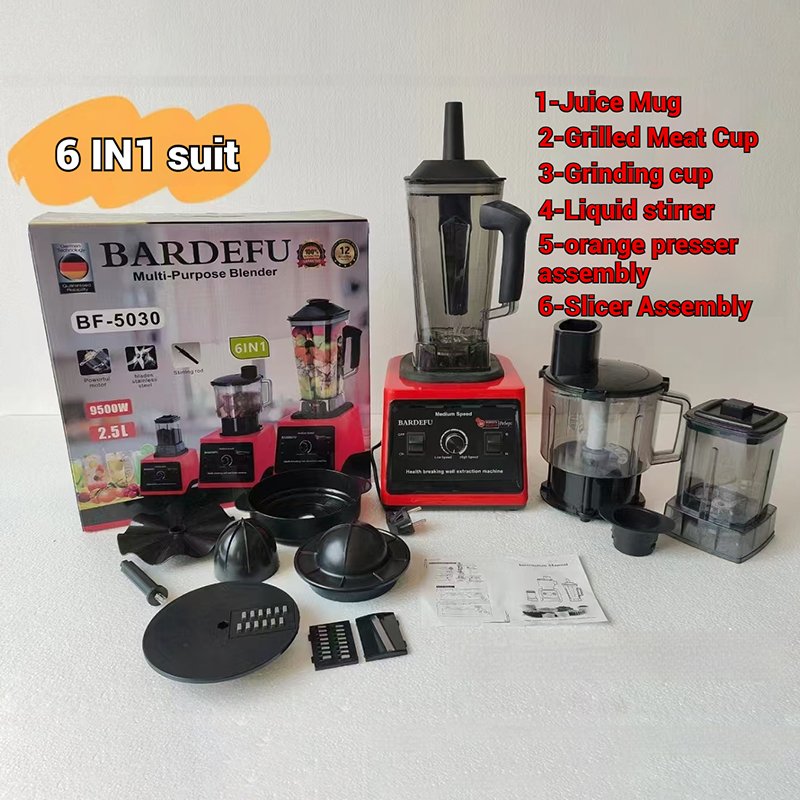 Ln stock 6 in 1 3L 9500W Silver Crest BF-5042 Big Powerful Smoothies Large Commercial 6 in 1 Blender