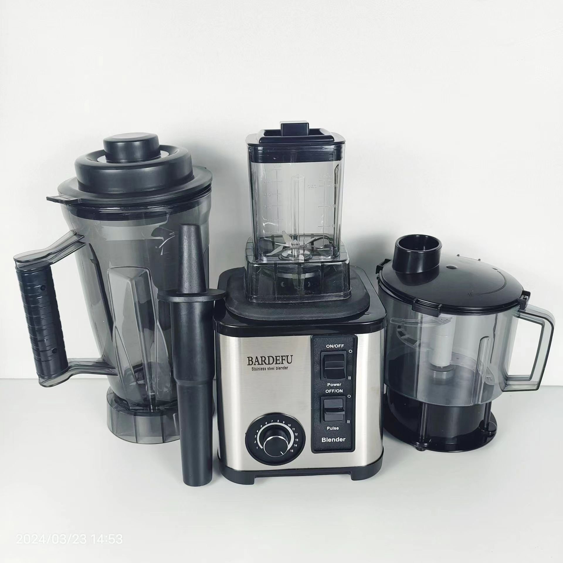 2024 heavy duty commercial mixer Stainless steel 3 in 1 9500w kitchen appliances smoothie juicer food processor blender