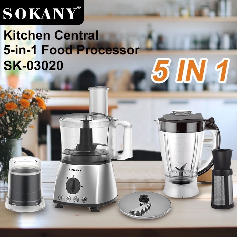 SOKANY 500W 5 IN 1 Multifunctional Food Processor High Quality Electric Food Mixer Blender Machine