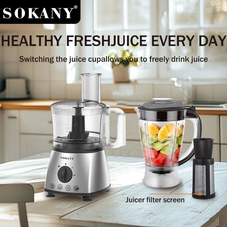 SOKANY 500W 5 IN 1 Multifunctional Food Processor High Quality Electric Food Mixer Blender Machine