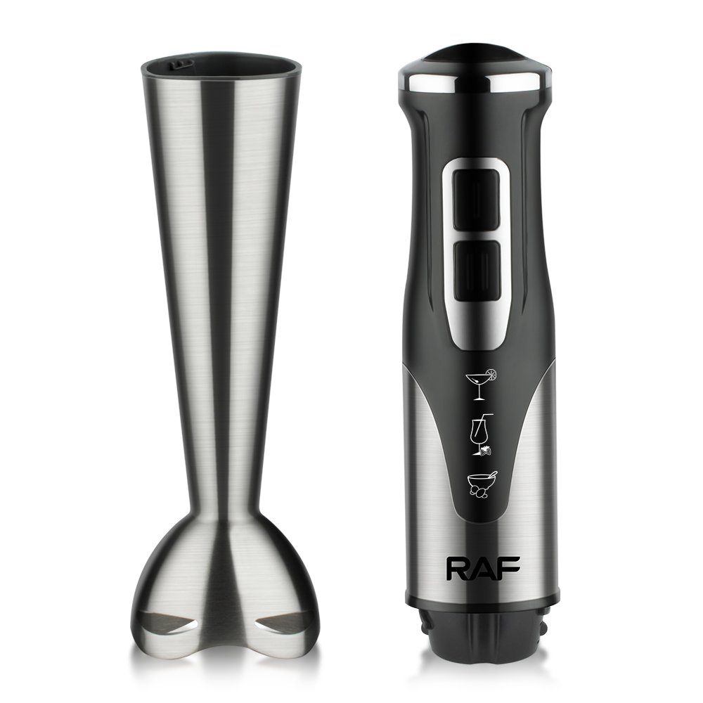 Hand Blender Stick Chopper Electric Mixer for Puree Baby Food Smoothies Stainless Steel Blade