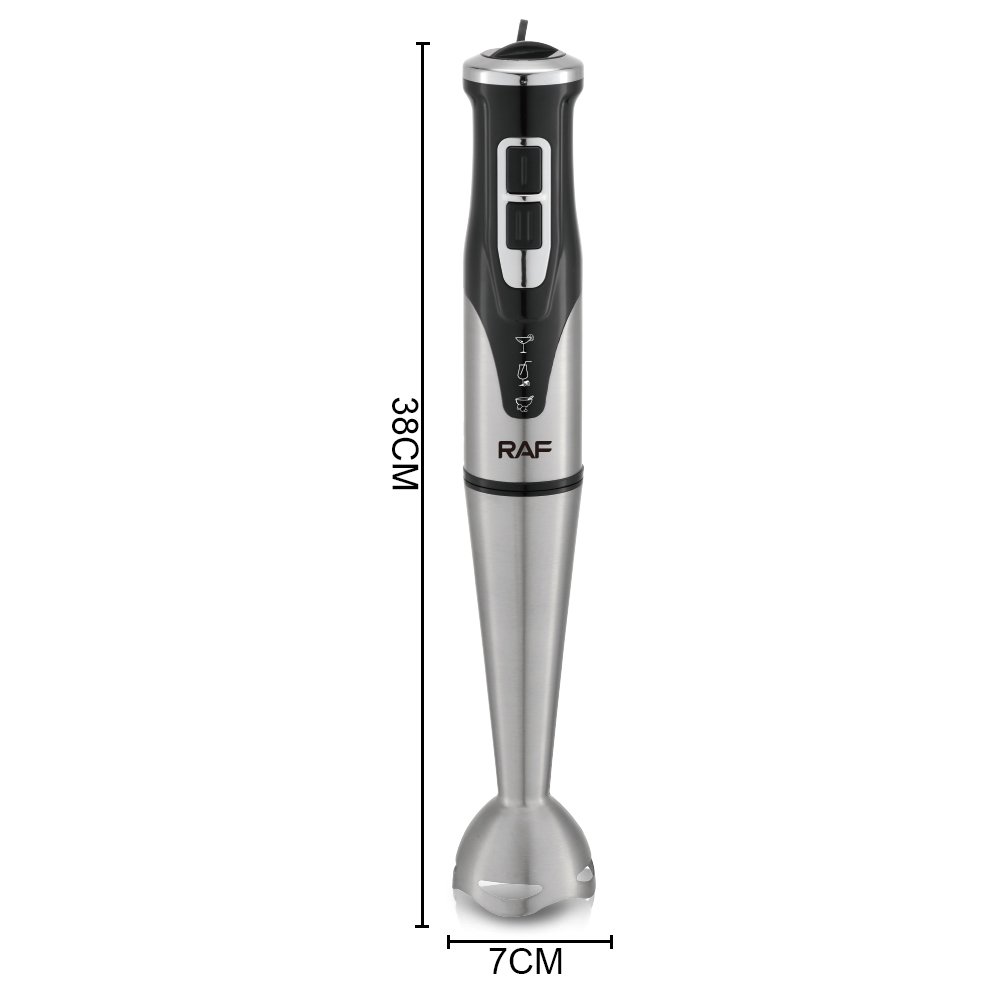 Hand Blender Stick Chopper Electric Mixer for Puree Baby Food Smoothies Stainless Steel Blade