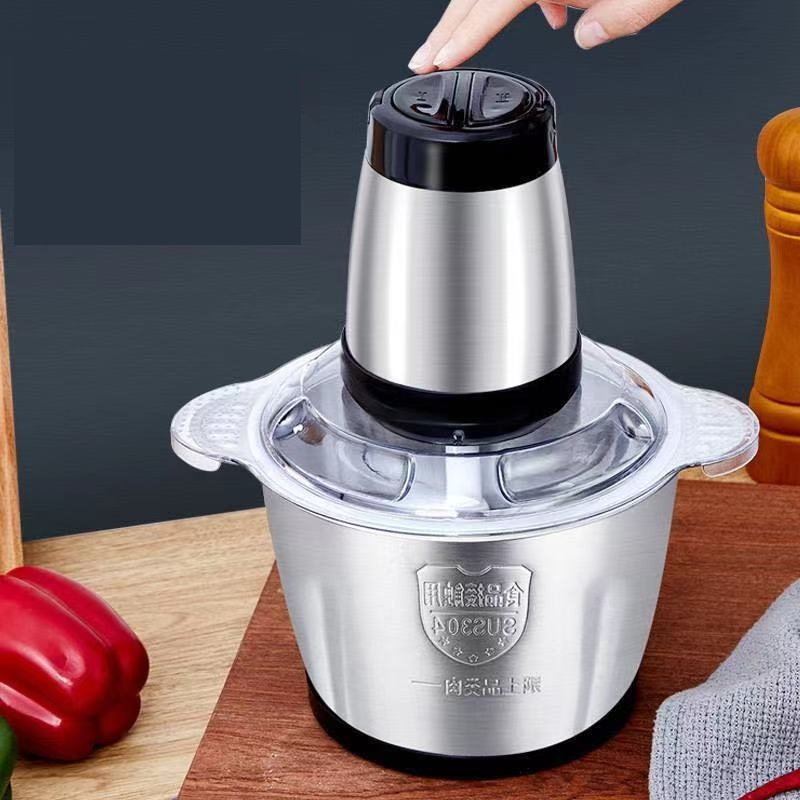 Stainless Steel Pounder Machine 2l Meat Chopper Pounding Blender Portable Multifunction Mini Electric Meat Grinder