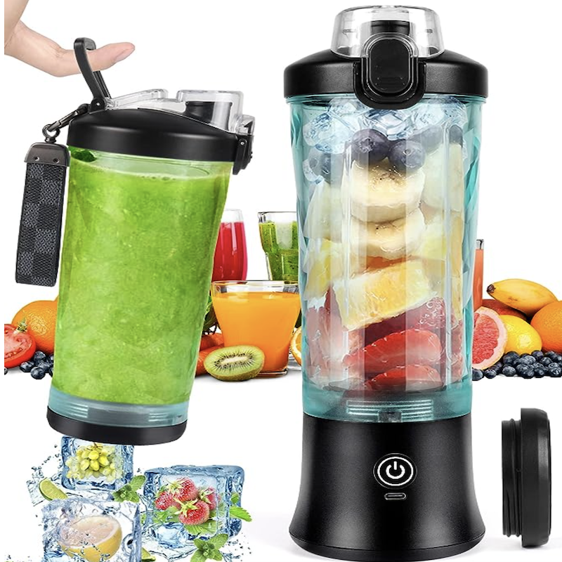 Electric Personal Use Mini Blender Home USB 6 Blades Juicer Cup Machine Rechargeable Fruit Juice Portable Blenders