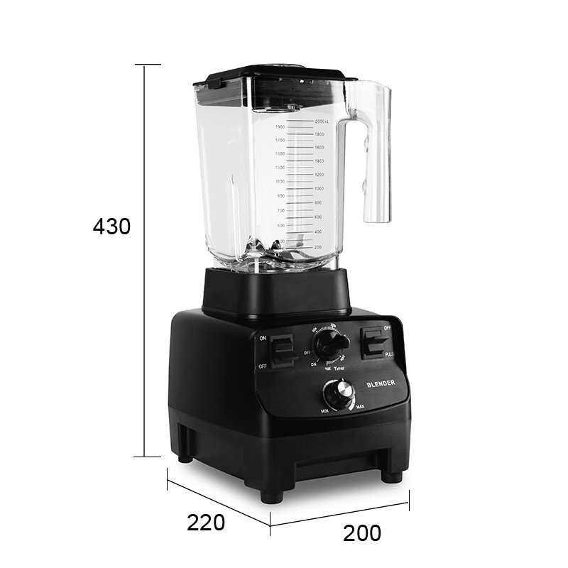 Jar Kitchen High Speed 1500W Heavy Duty Licuadora Crest Blender Multifunction Silver Hot Sale 2L Electric Plastic Push Button