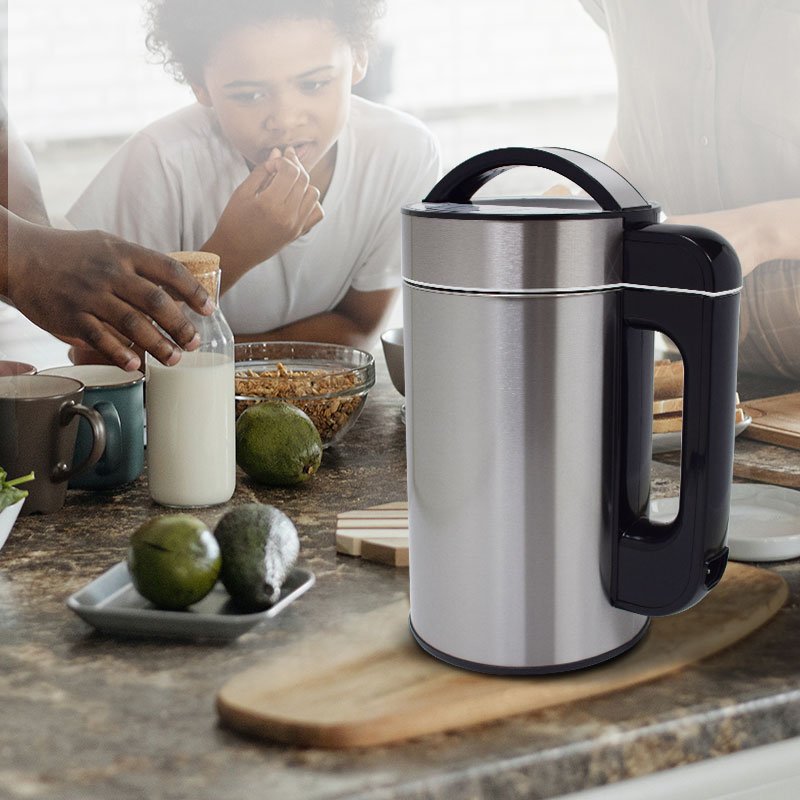 1.2L Electric Food Blenders Stainless Steel Automatic Digital Indicator Soybean Milk Maker Nuts Almond Milk Maker with Filter