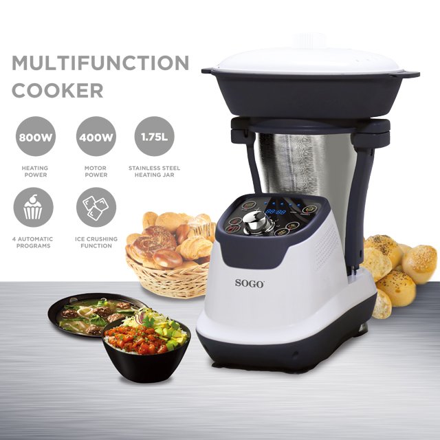 Soup Maker Heating Blender Foods Steamer Inside Rice Cooker Powerful Stand Mixer Smart Multifunction Kitchen Thermo Chef 1200W