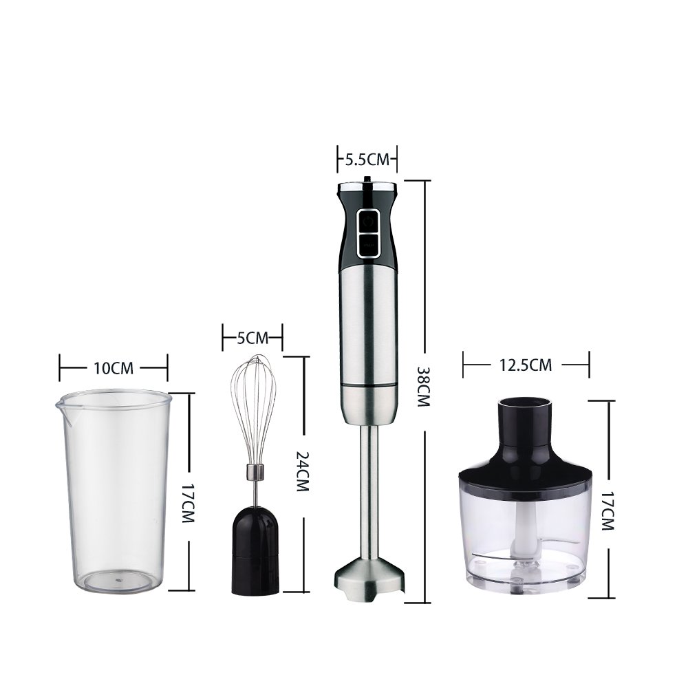 100% copper DC motor red color electric hand stick blender with 600ml beaker
