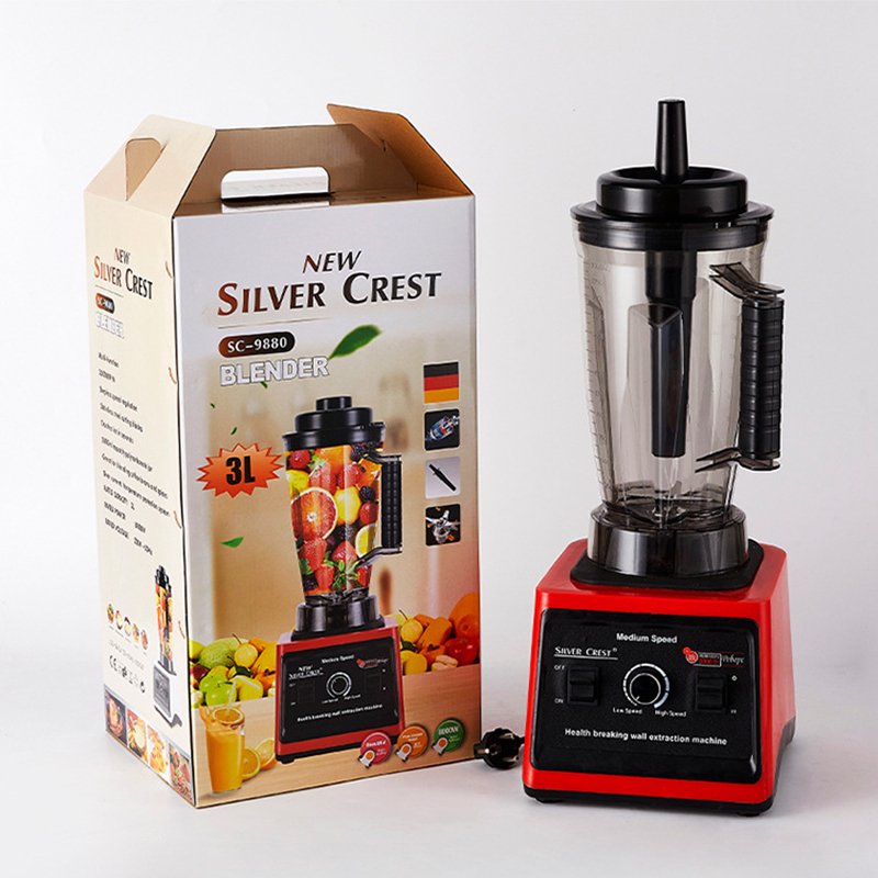 15-Speed Professional Silver Crest Ice Crush Blender 3L BPA-Free Container for Shakes and Smoothies