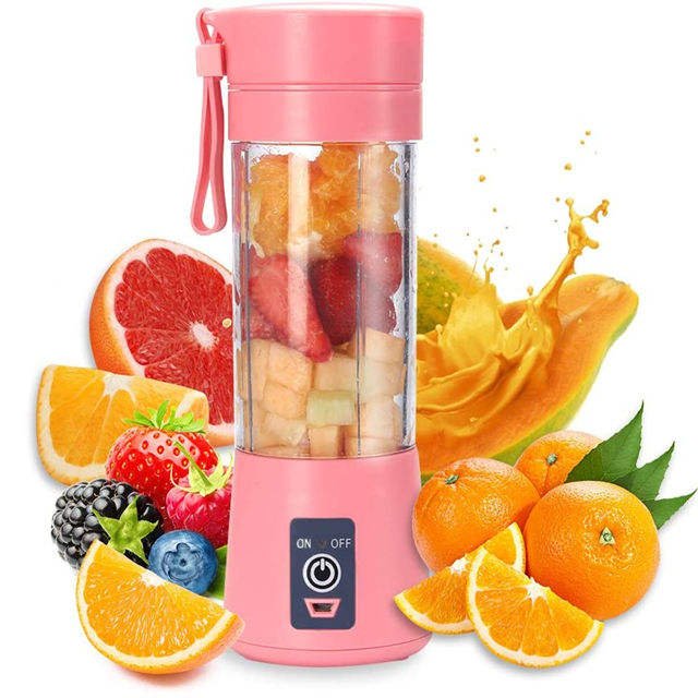 2023The New Personal Electric Mini Ice Bottle Blender Home USB 6 Blades Juicer Cup Machine Portable Fruit Juice Blenders Plastic