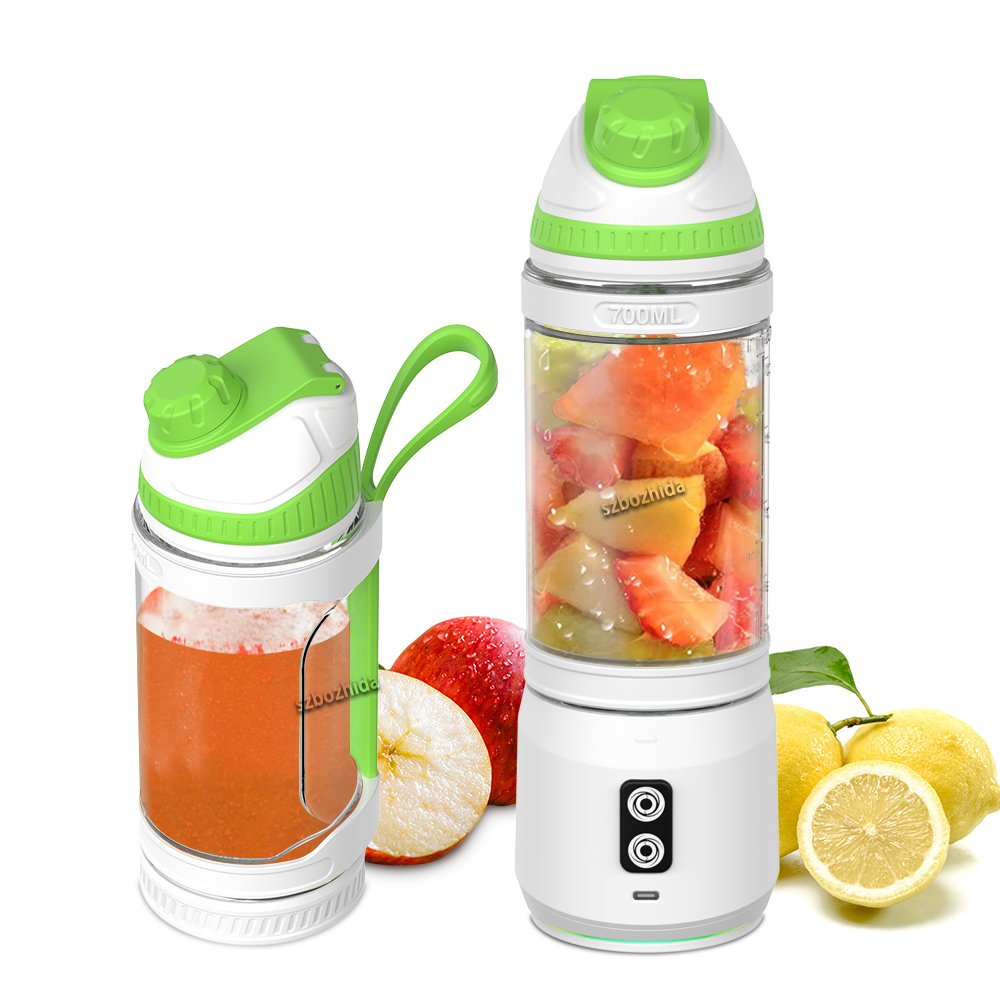 Blender Portable 700ml Mini Rechargeable 6 Blades Stainless Steel Fresh Juicer Blender for Kitchen Camping
