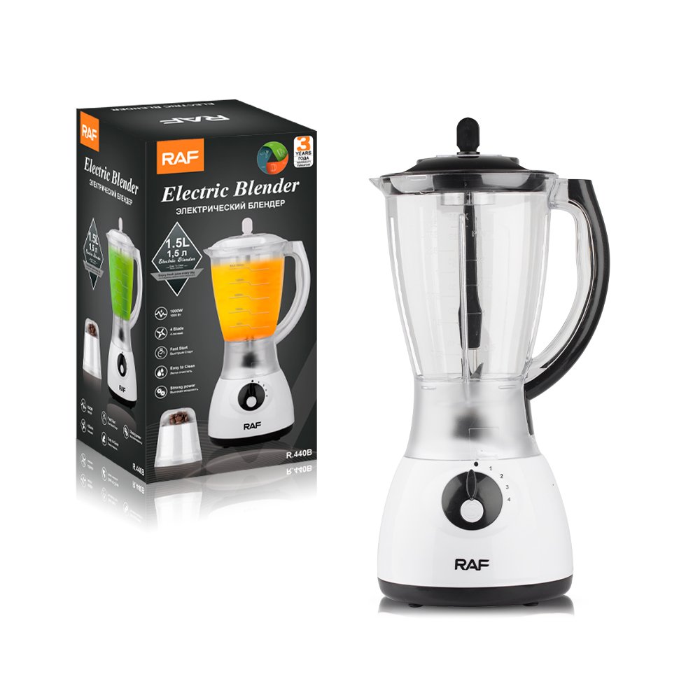 RAF High Quality 2 in 1 Ice Smoothie Blender Double Cup Blender Smoothie Blender With Small Jar