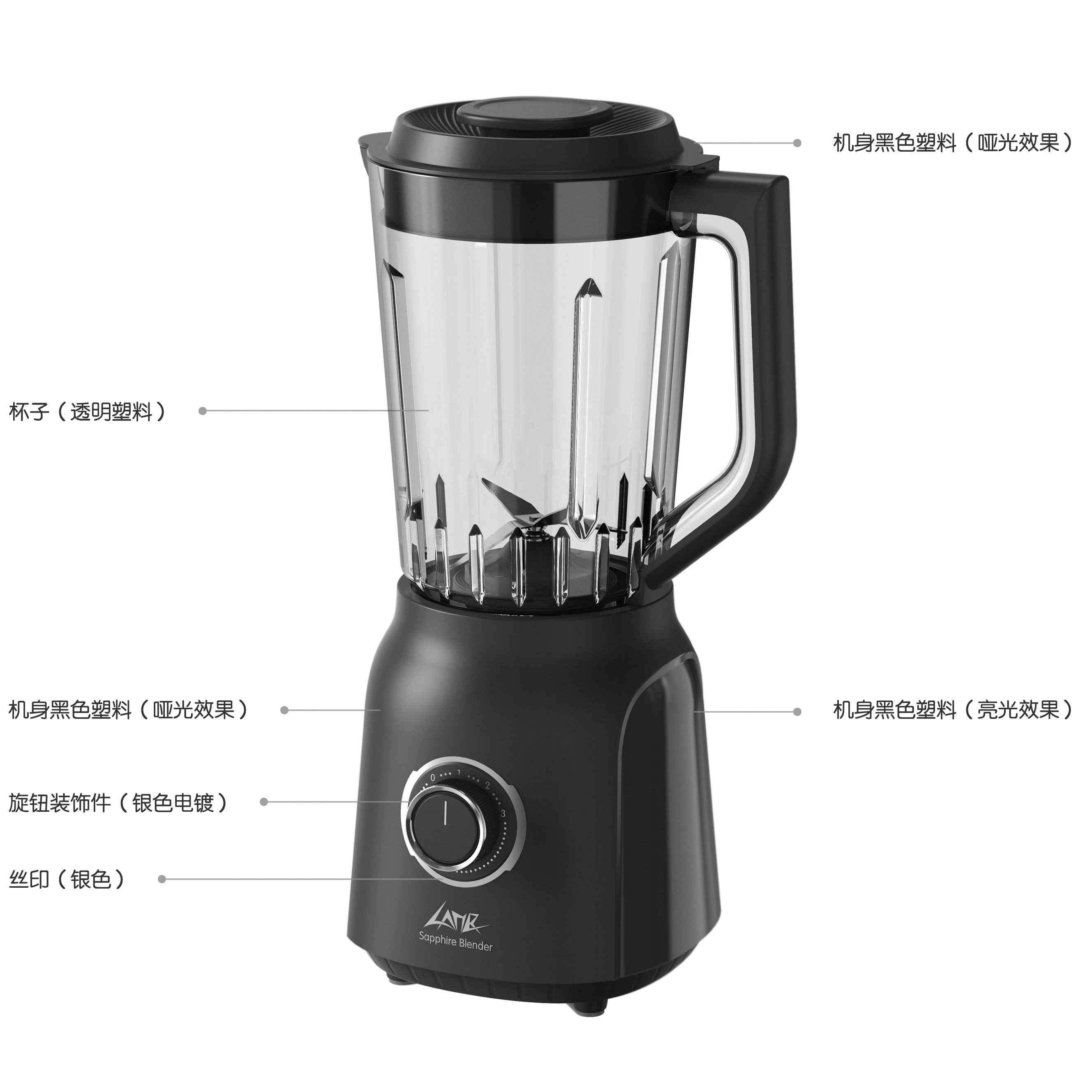 2022 New Model 500W Electric Stand Blender With 1.5L Plastic Jar Ice Crushing Juice Blender LB6030A