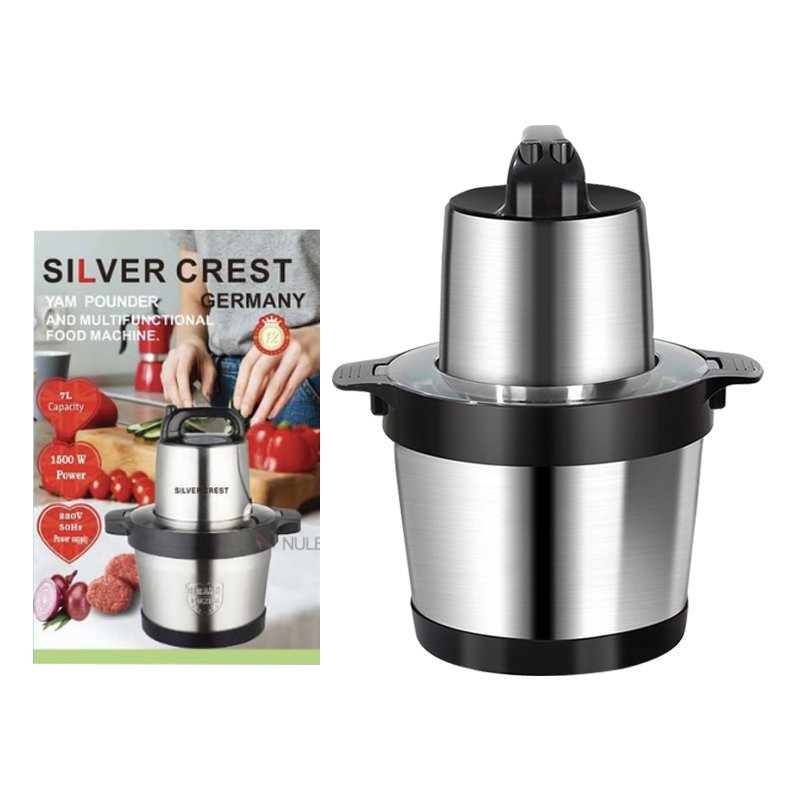 Silver Crest 6L/8L Capacity Meat Grinder 4 S/S blades Yam Pounder Fufu Pounding Blender