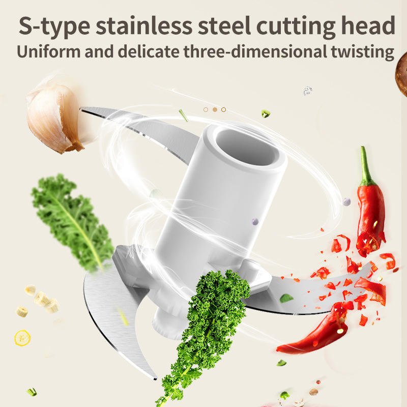 2024 Hot Sale Portable And USB Ginger Garlic Vegetable Food Chopper Electric Mini Blender Mixer Baby Food Supplement Machine