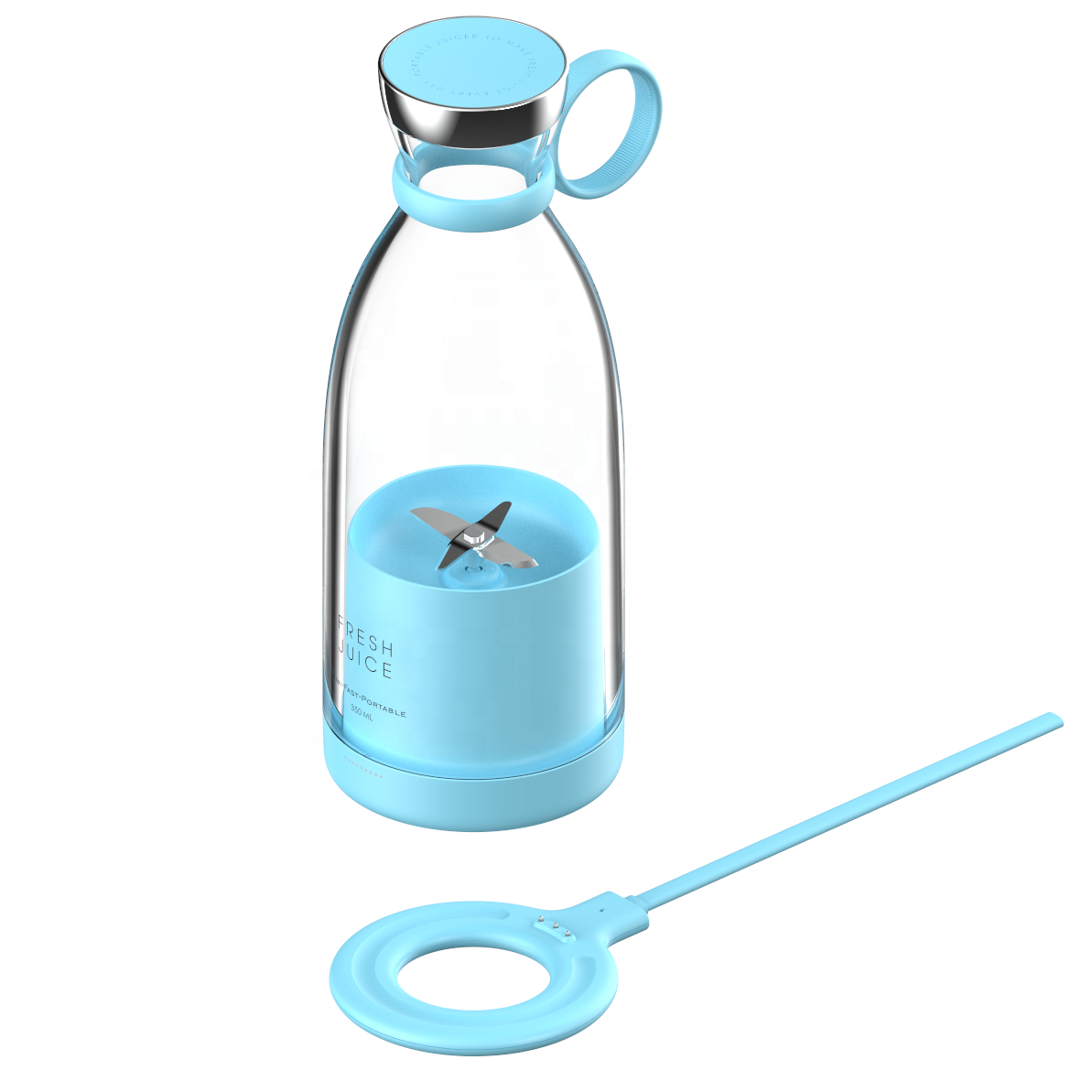 2023 Travel blender, Rechargeable mixer blender, portable juicer blender 350ml 4 blades