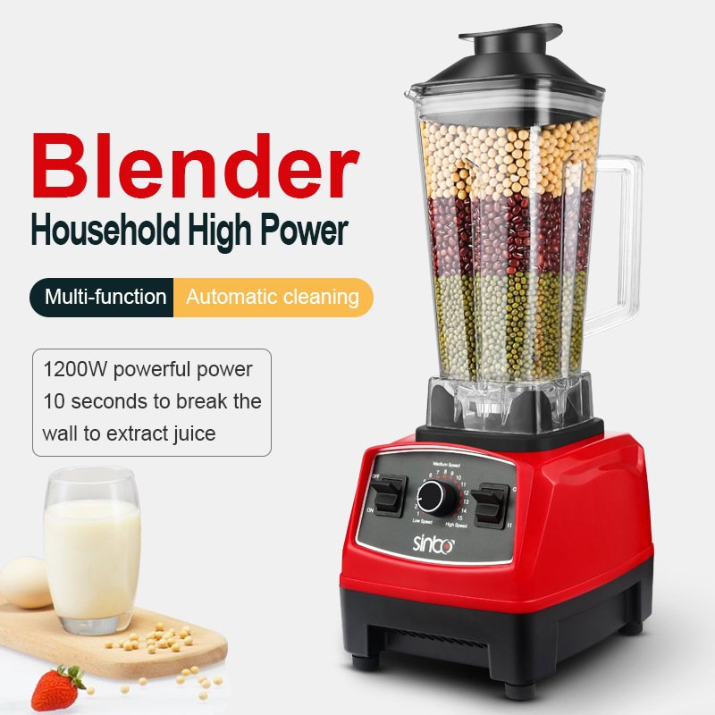 Heavy Duty Commercial Juice Fruit Mixer 5000W Silver Crest SC-1589 2 in 1 Fresh Juicer Mixer Smoothie Blender