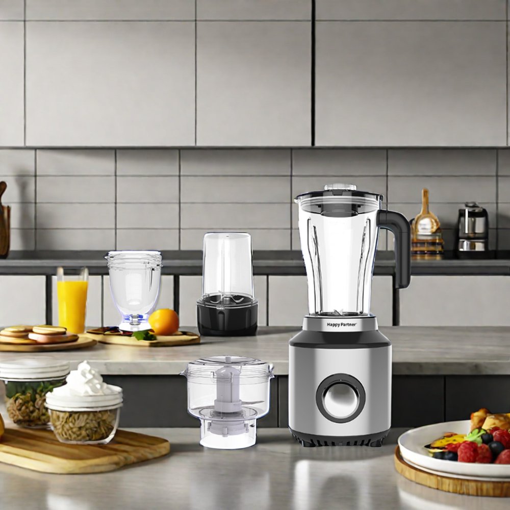 Happy Partner 6 in 1 Electric Kitchen Appliances Multifunctional Juicer Blender Mixer Grinder Food Processor with Variable Speed