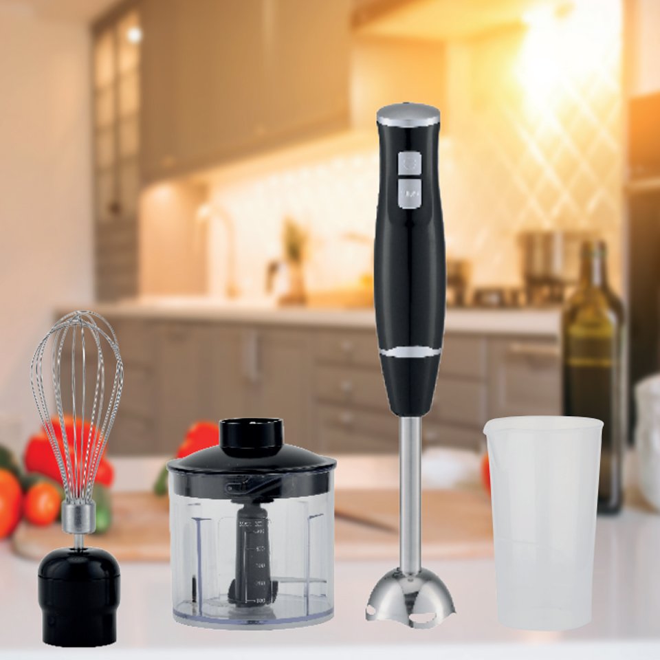 1000W Handheld Electric 5 in 1 immersion stick machine vegetable chopper food mixer stainless steel portable hand blender