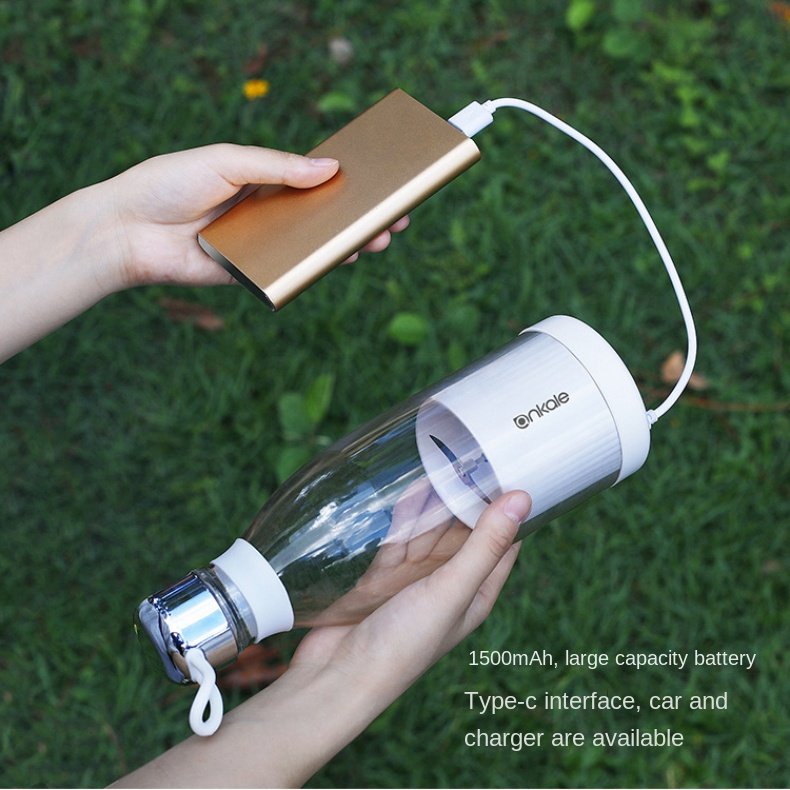 Hot seller 4-blade two-tone lid portable mini fresh juice mixer grinder water bottle 400ML blender