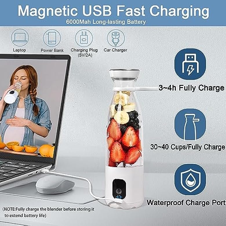 Portable USB Electric Fruit Vitamer Juicer Mixer Bottles Handheld Smoothie Blender Rechargeable Mini Juice Extractor Machine