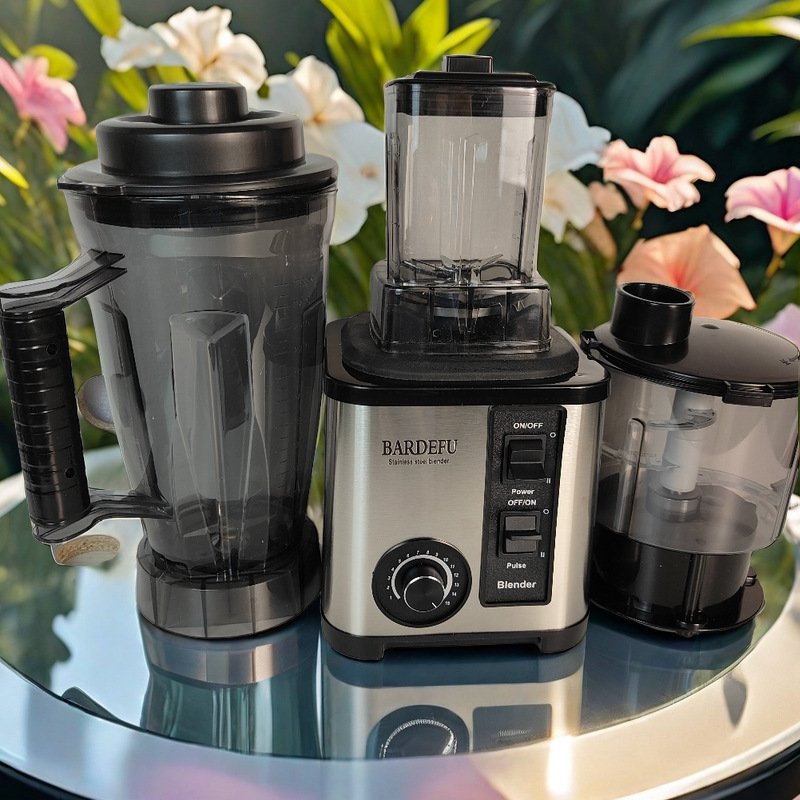 New Fresh Fruit Juice food Blender Kitchen Heavy Duty Silver Crest Commercial Stainless Electric Mixer 3 in 1 Blender