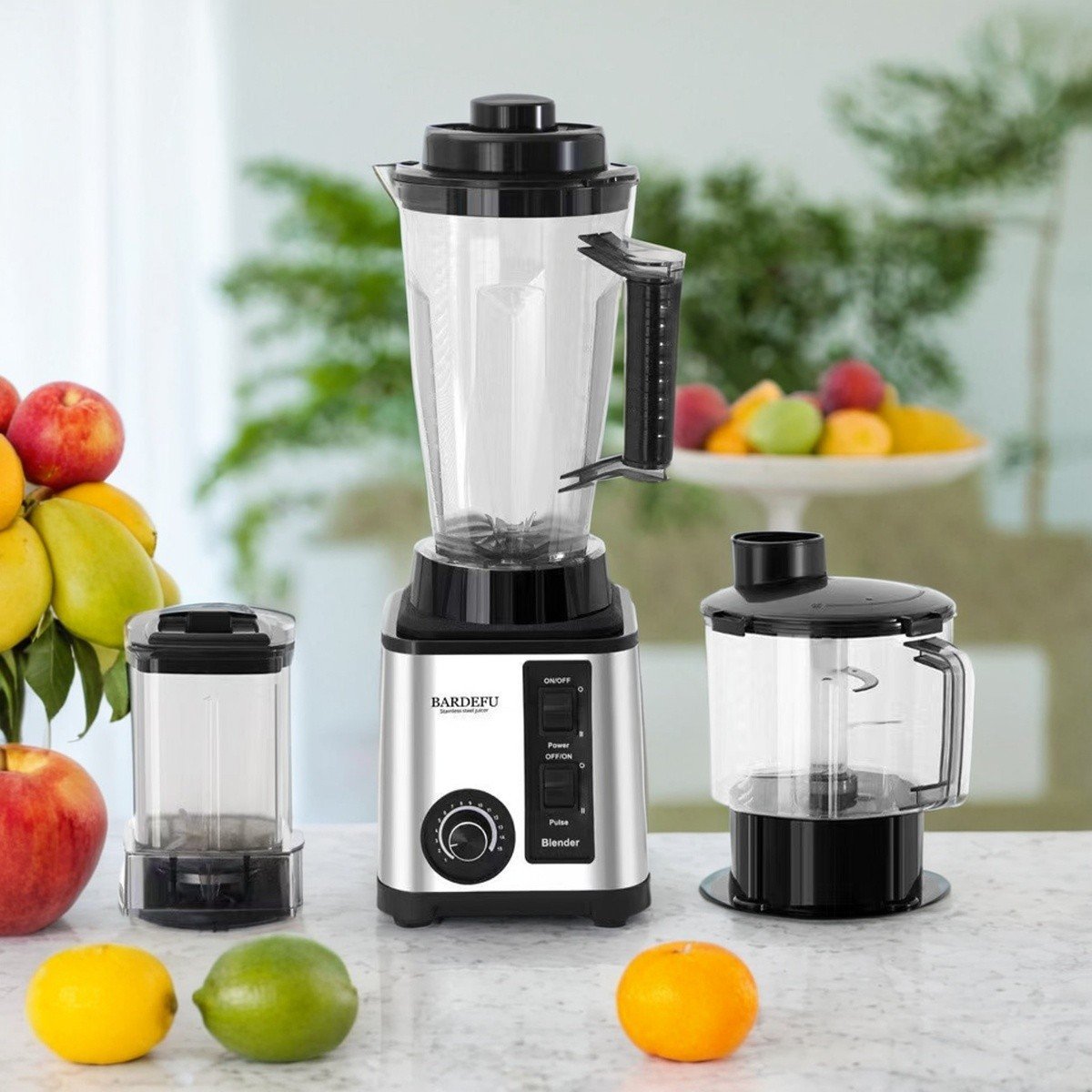New Fresh Fruit Juice food Blender Kitchen Heavy Duty Silver Crest Commercial Stainless Electric Mixer 3 in 1 Blender