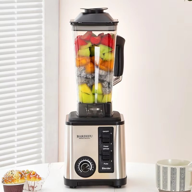 New Fresh Fruit Juice food Blender Kitchen Heavy Duty Silver Crest Commercial Stainless Electric Mixer 3 in 1 Blender