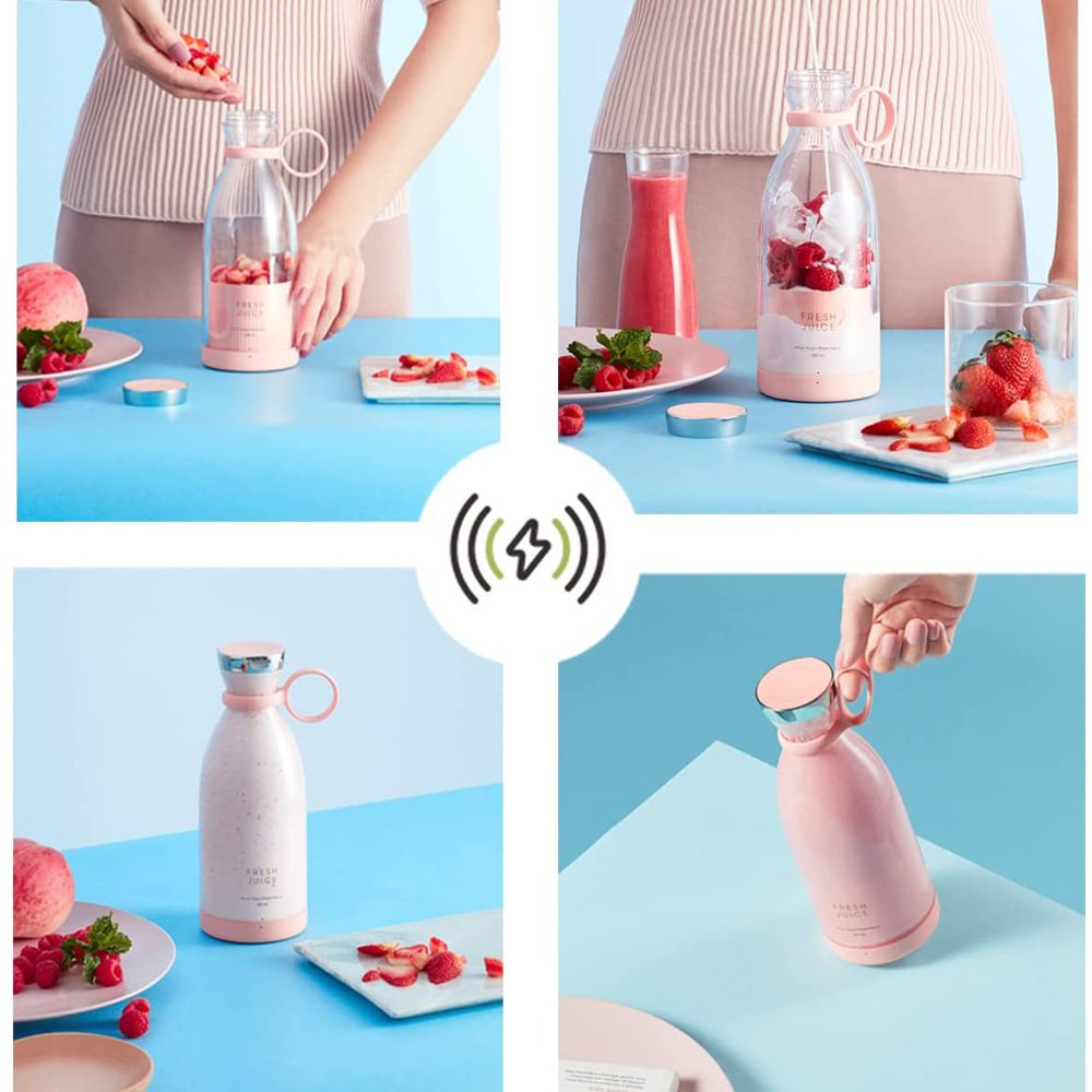 Travel automatic 350ml smoothie blender cup fresh fruit mixer mini blender smoothy shaker portable blended bottle for juice