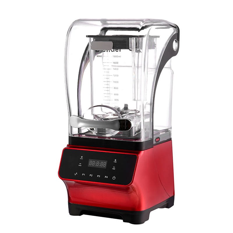 Commercial automatic Snow Cone Machine Heavy Duty Smoothie Blender Juicer High-power Sound Proof Cover Blender With Milk TeaShop