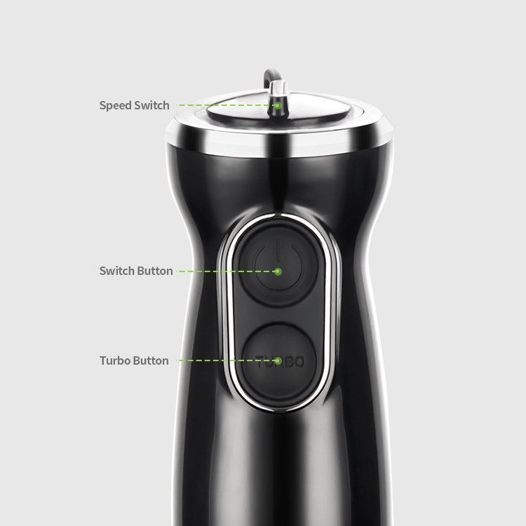 1000W Speed Adjustable Stick Blender Copper Motor Mixing Beaker Stainless Steel Blade Hand Immersion Blender