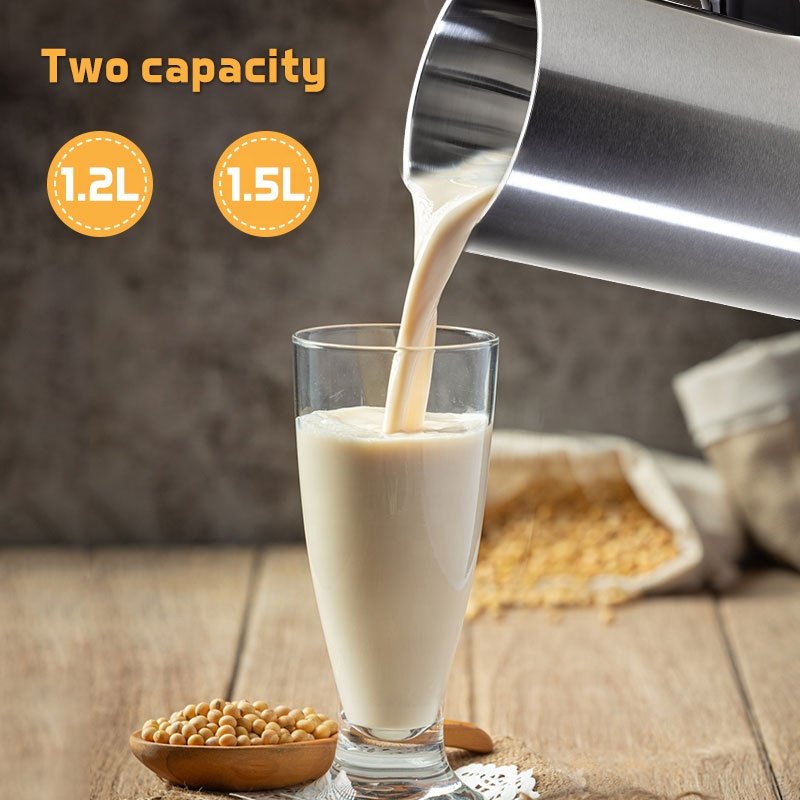 1.2 stainless steel Nut Milk Maker Homemade Almond Oat Coconut Soybean Milk machine food Blender multifunction soup maker
