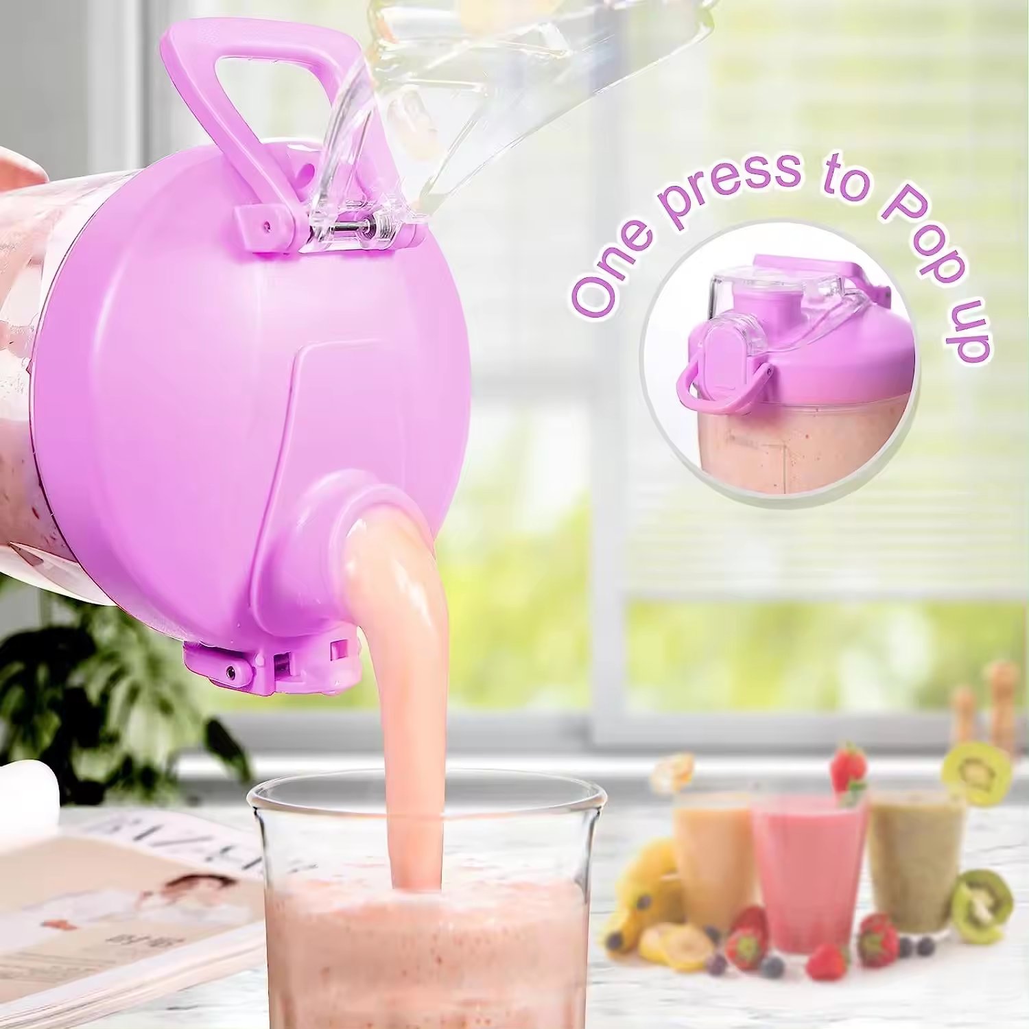 BPA Free Blast Portable Blender USB-C Rechargeable Cordless Shakes Smoothies Juicer Leakproof Lid and Sip Spout Portable blender
