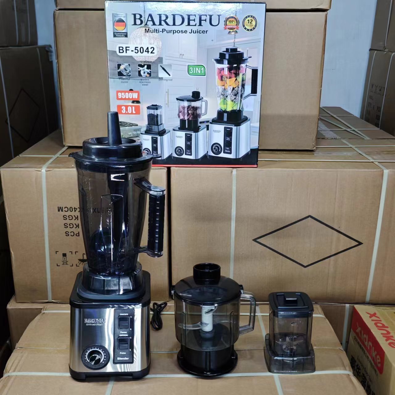 multifunctional heavy duty commercial 9500w 3L blender juicer food processor blender 3 in 1 smoothie blender machine