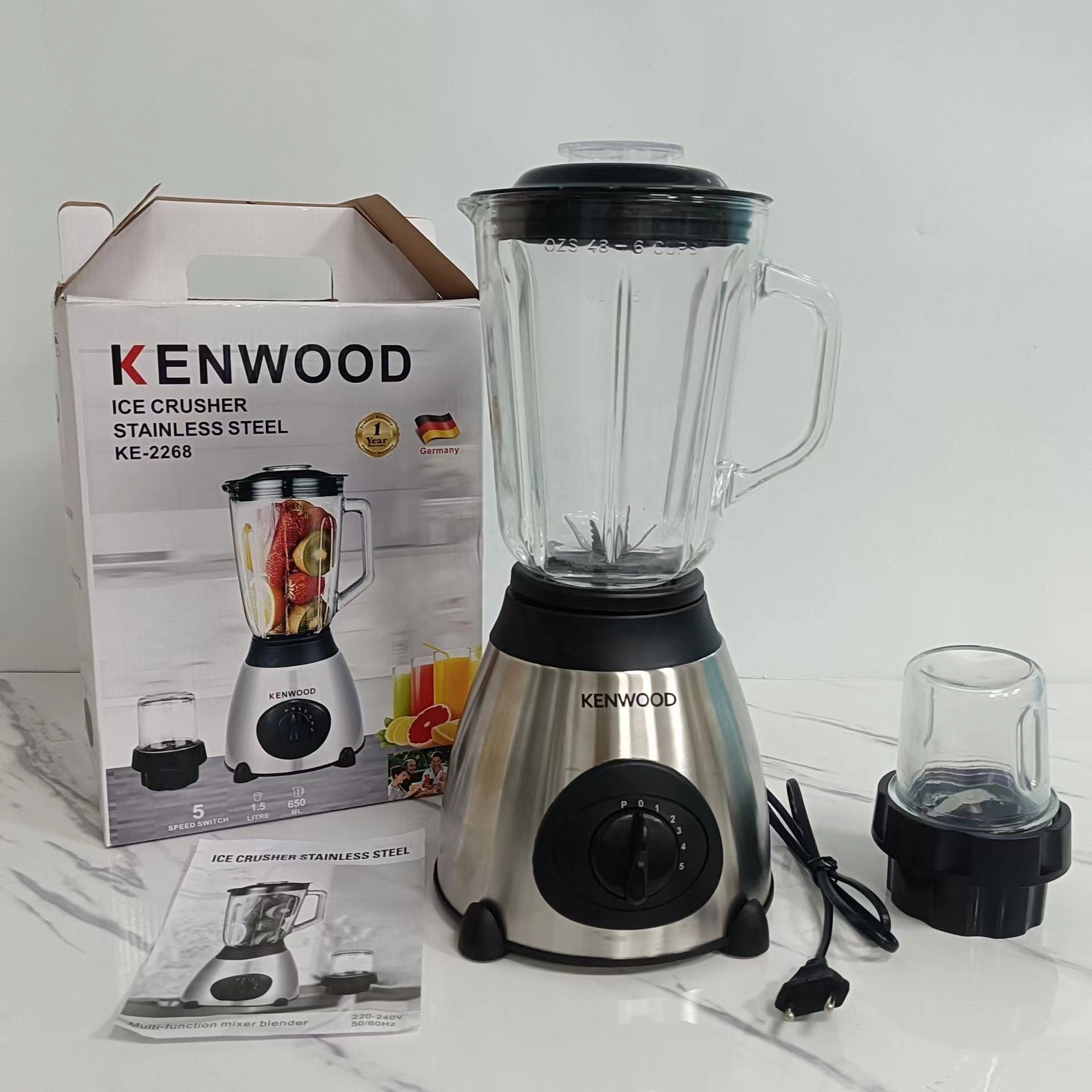 Stainless steel glass grinder multifunctional home kitchen appliances electric fruit smoothie mixer food juicers and blenders