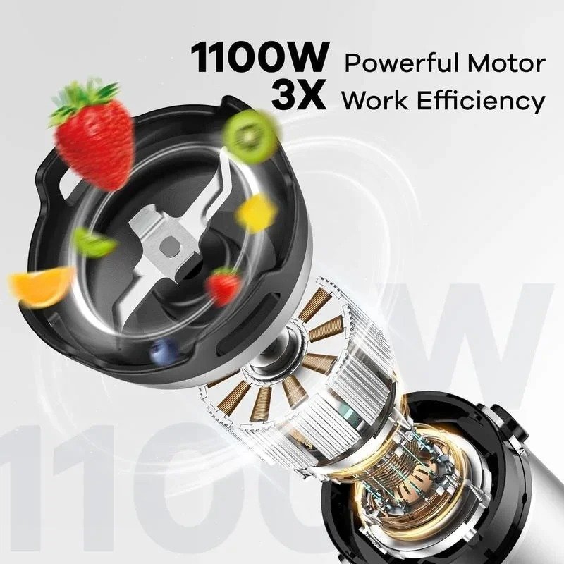 Adjustable 1000W Hand Immersion Blender Powerful 5 in 1 Stainless Steel Stick Food Mixer Electric Blender