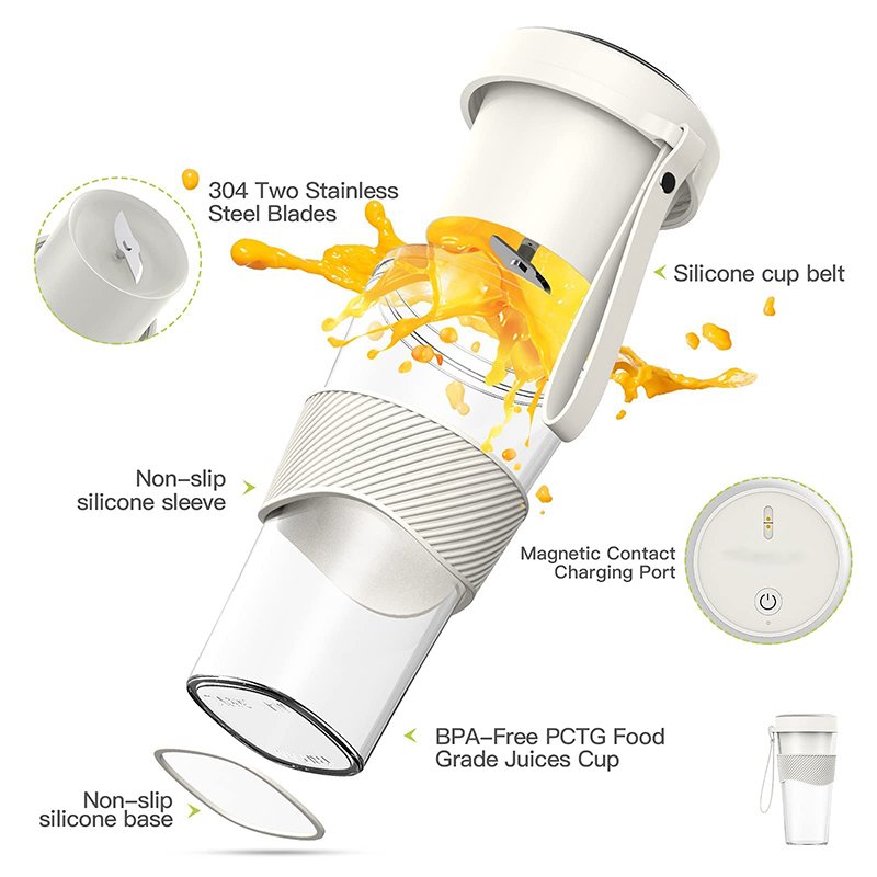 USB Rechargeable 400ML Six Blades Portable Blender Mini Blender Juicer Cup